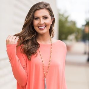 Peach Piko Top Tunic Size Small